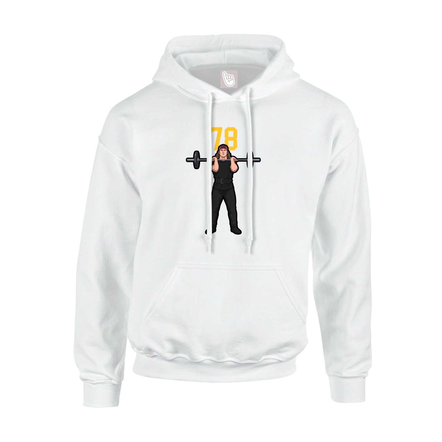 Hoodie — Number Top in White