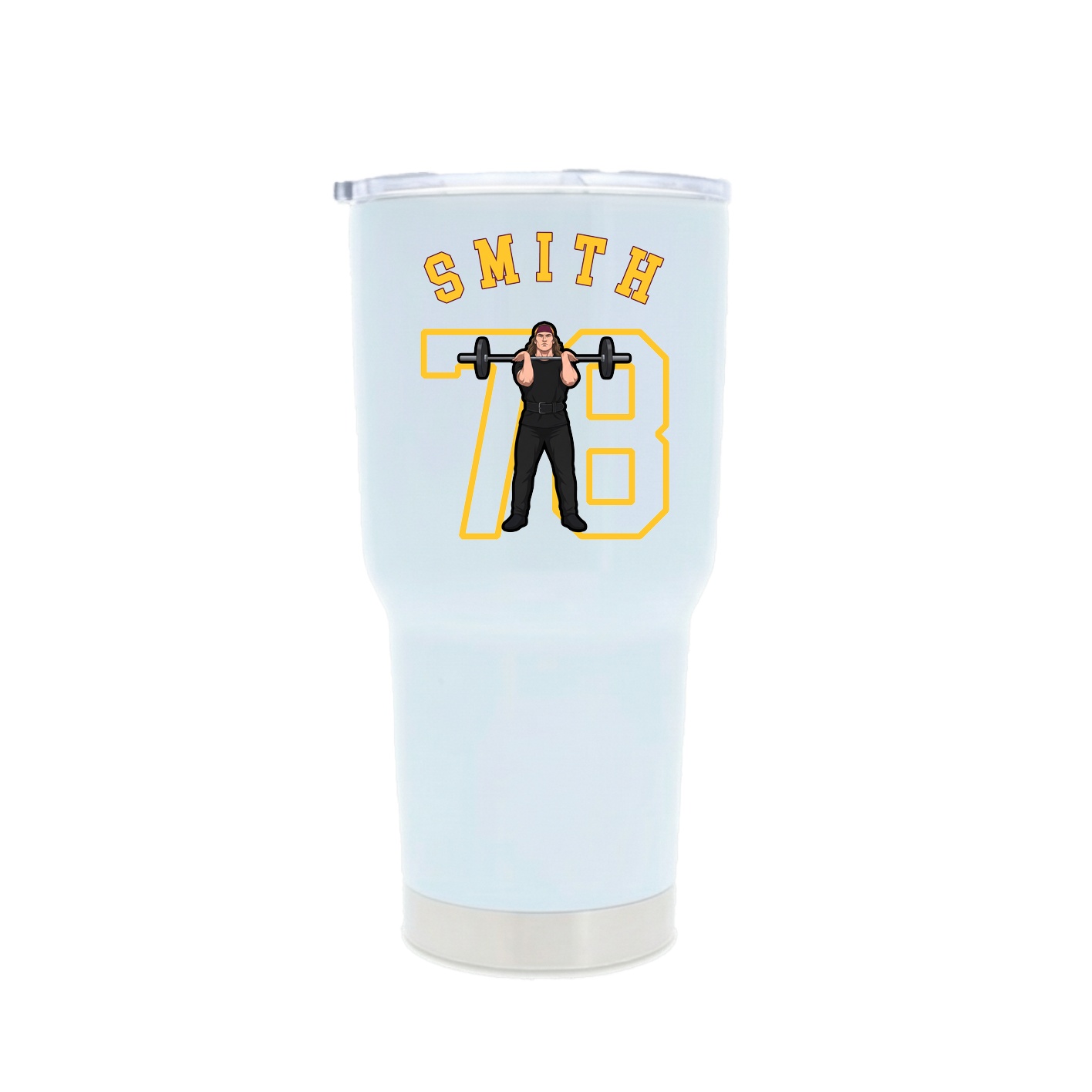 30oz Stainless Steel Tumbler — Shirsey Arch in White