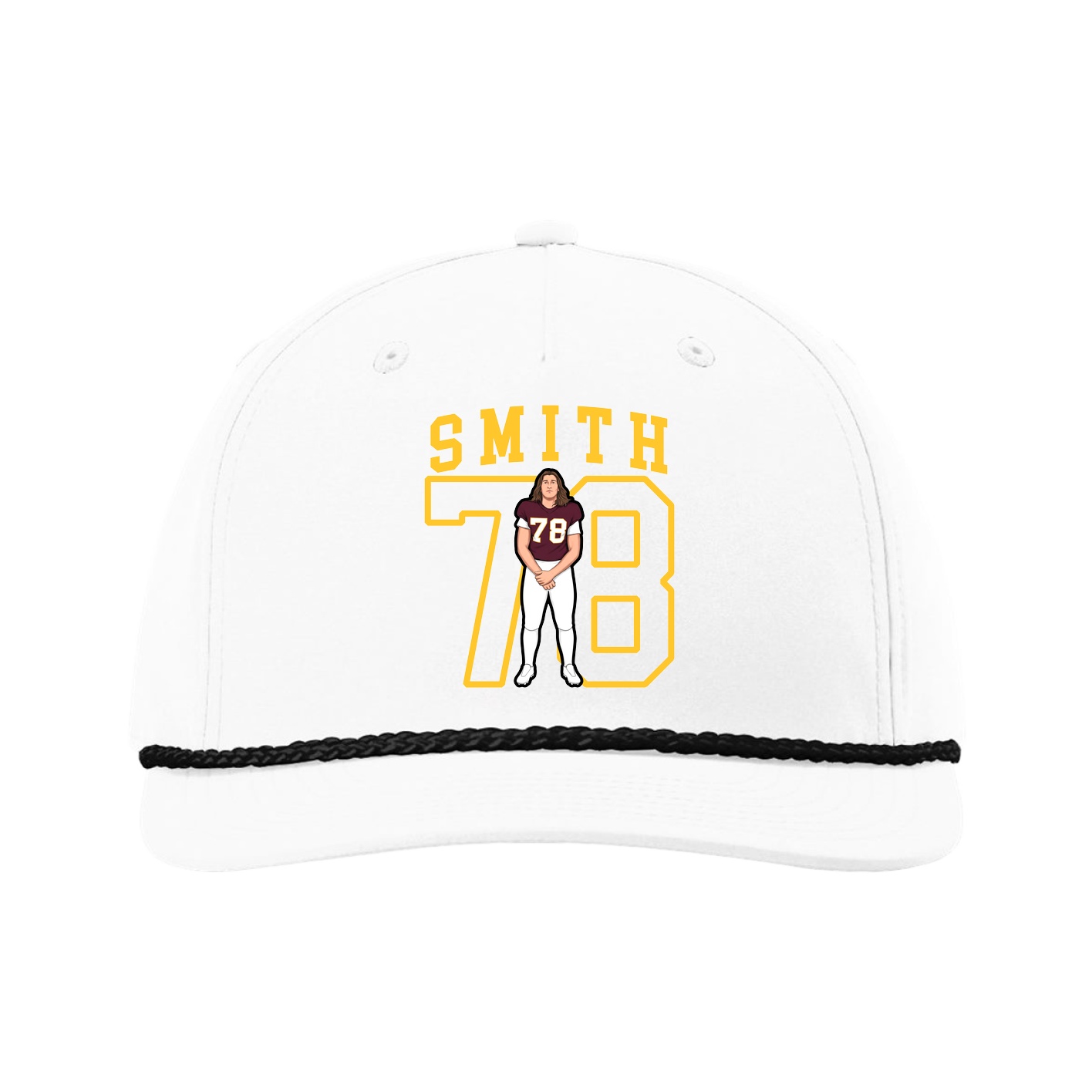 Five-Panel Classic Rope Cap — Shirsey in White