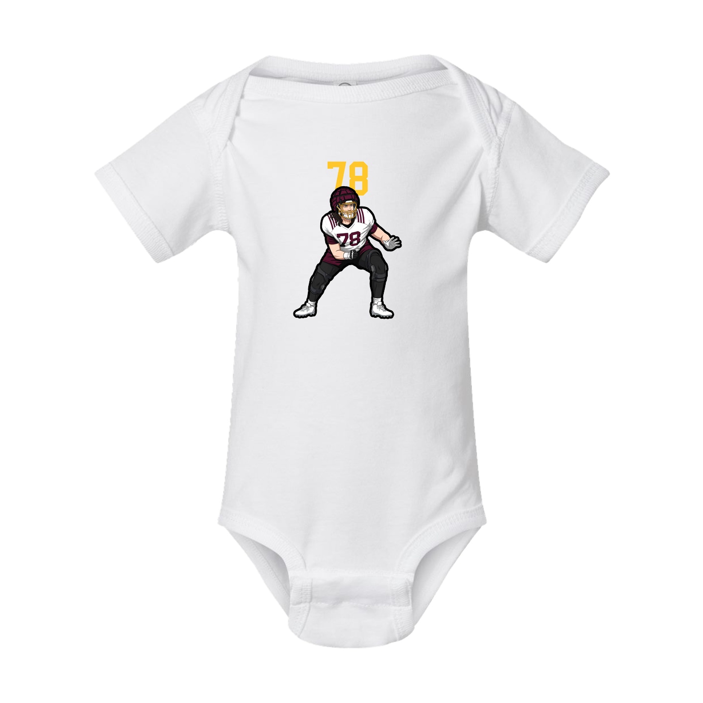 Baby Onesie — Number Top in White