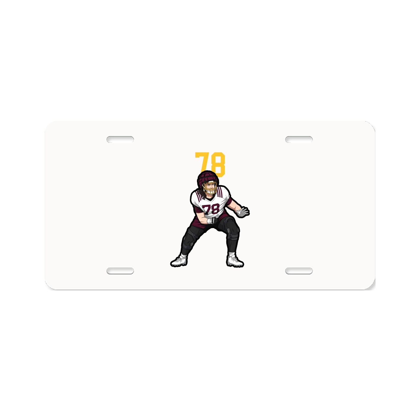 License Plate — Number Top in Classic