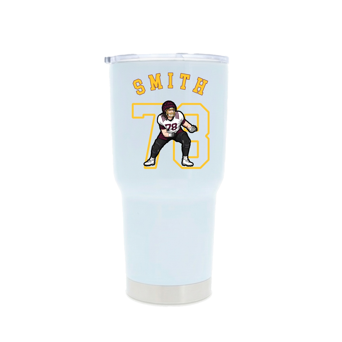 30oz Stainless Steel Tumbler — Shirsey Arch in White