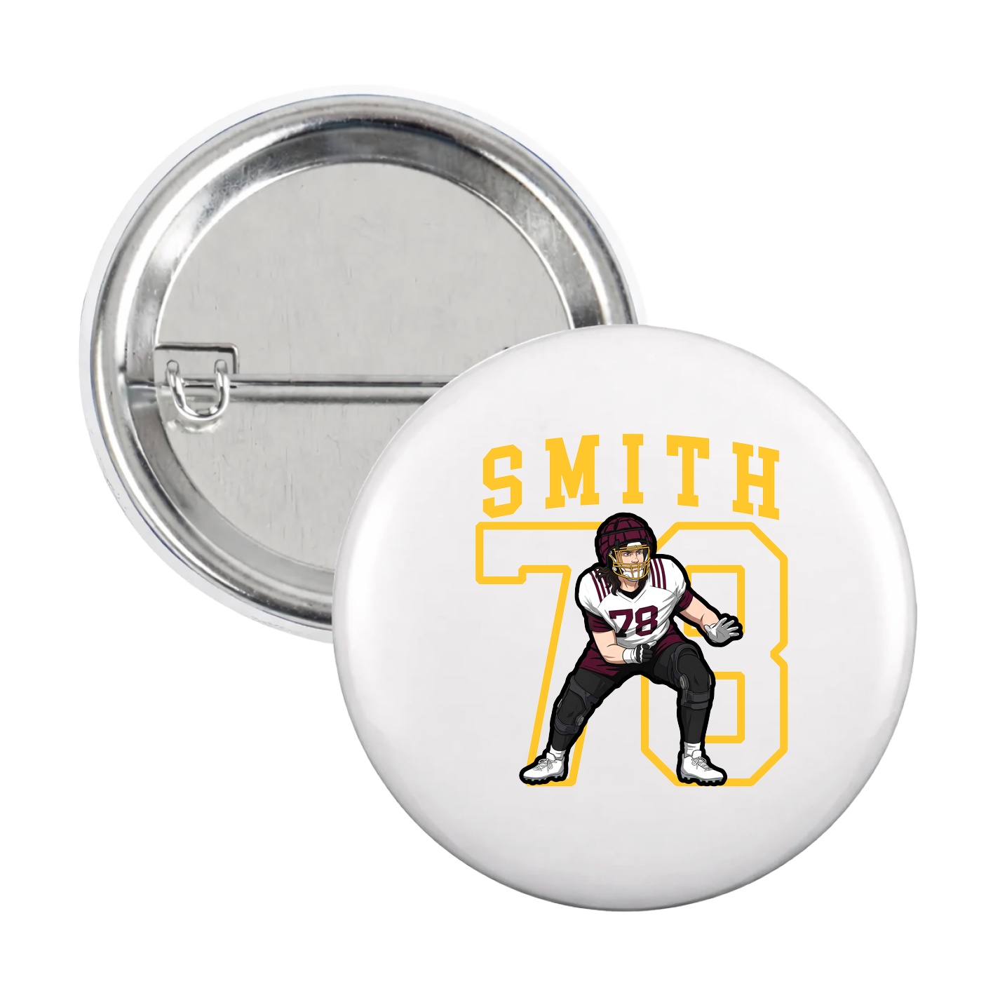 Game Day Button — Shirsey in White