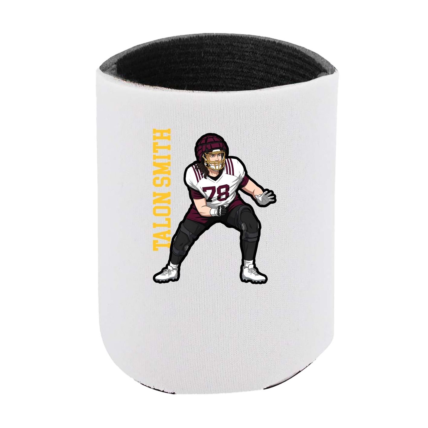 Can Holder — Name Vertical in White
