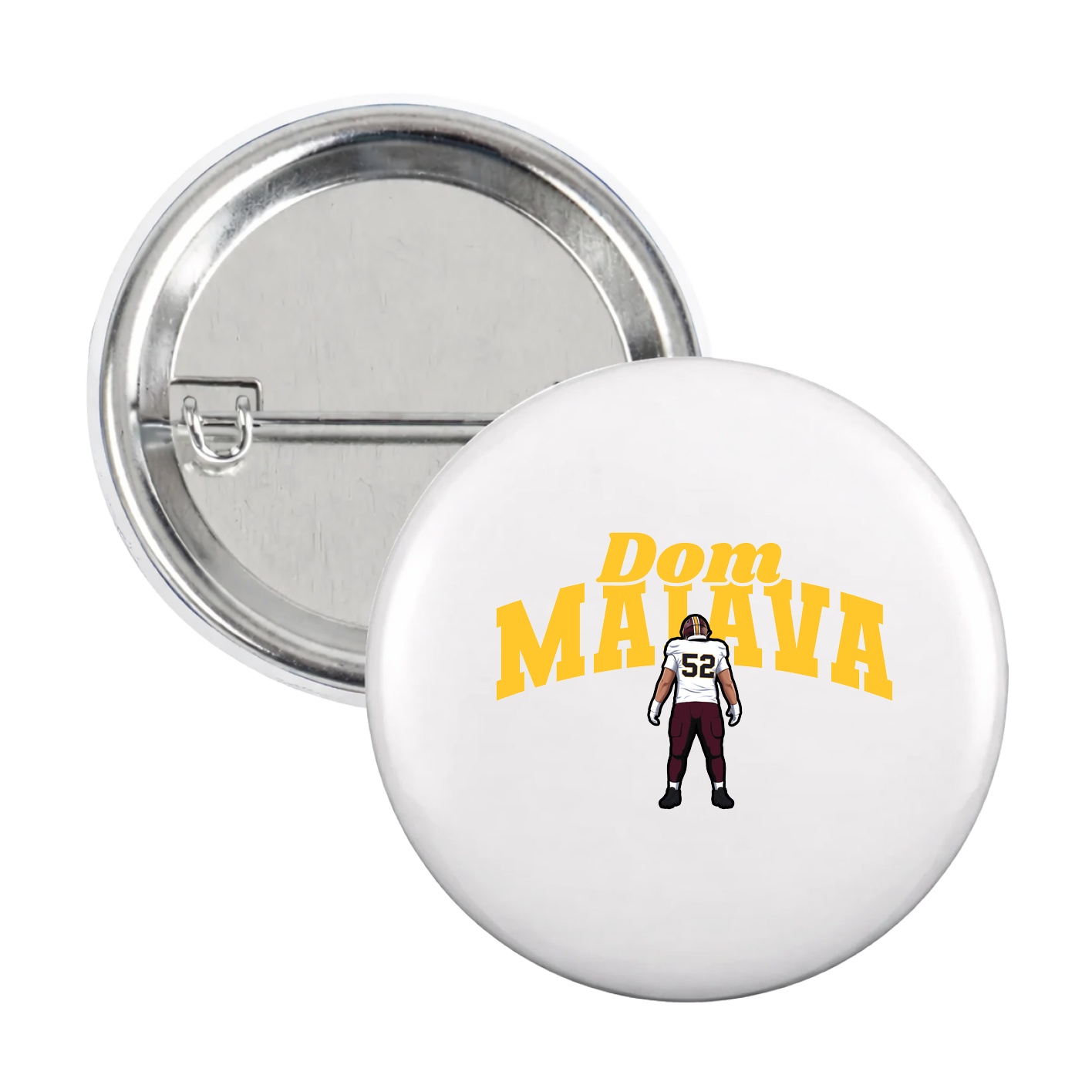 Game Day Button — Signature Arch in White