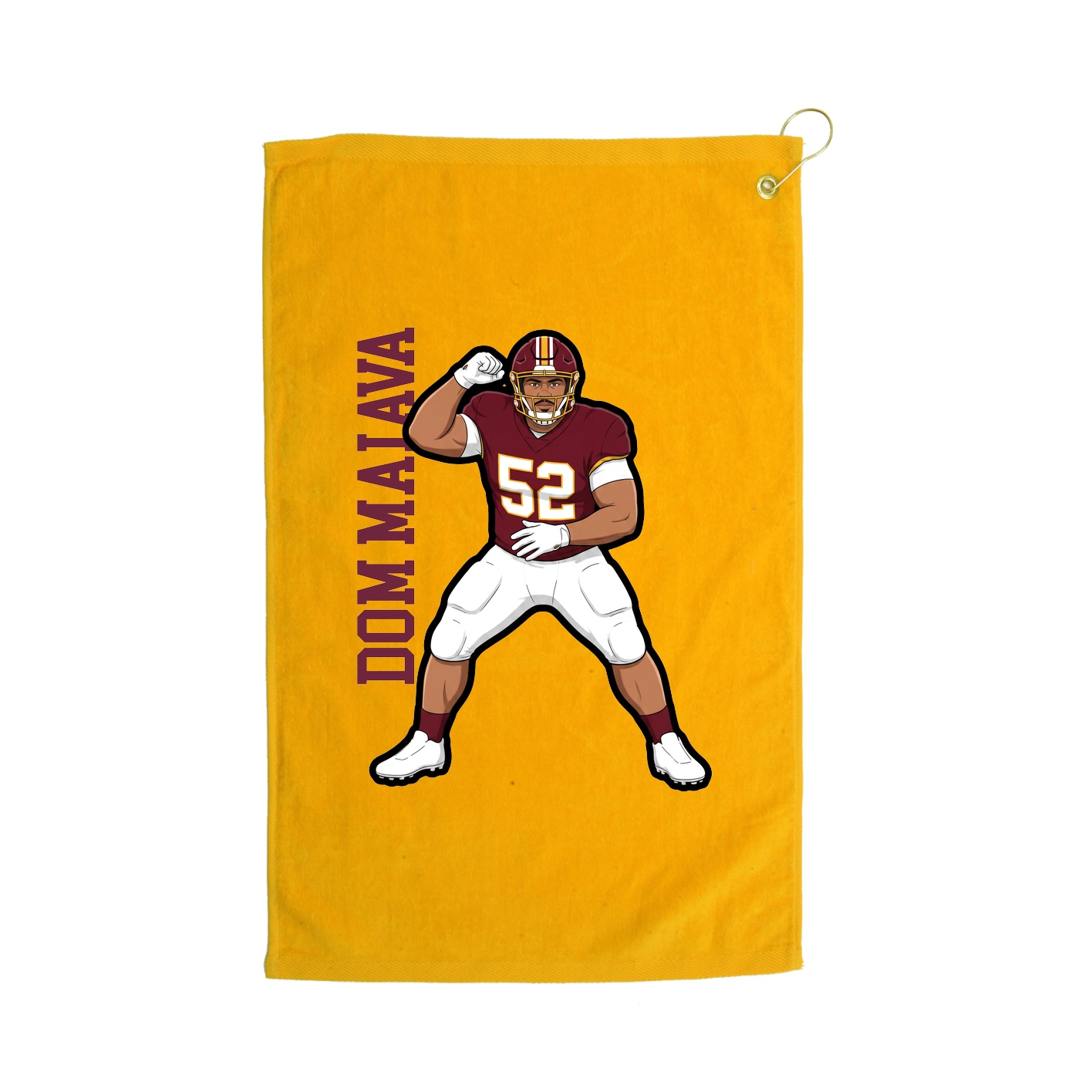 Golf Towel — Name Vertical in Gold