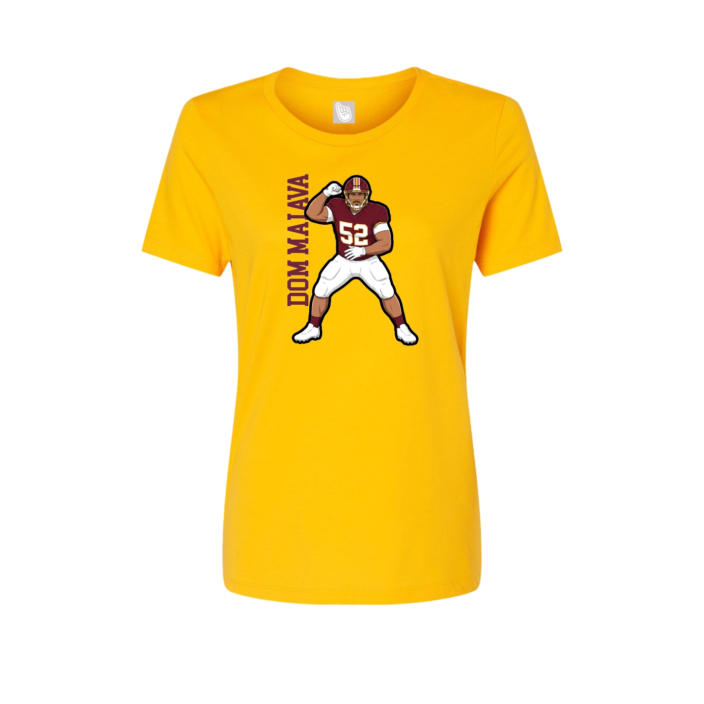 Womens Tee — Name Vertical in Gold