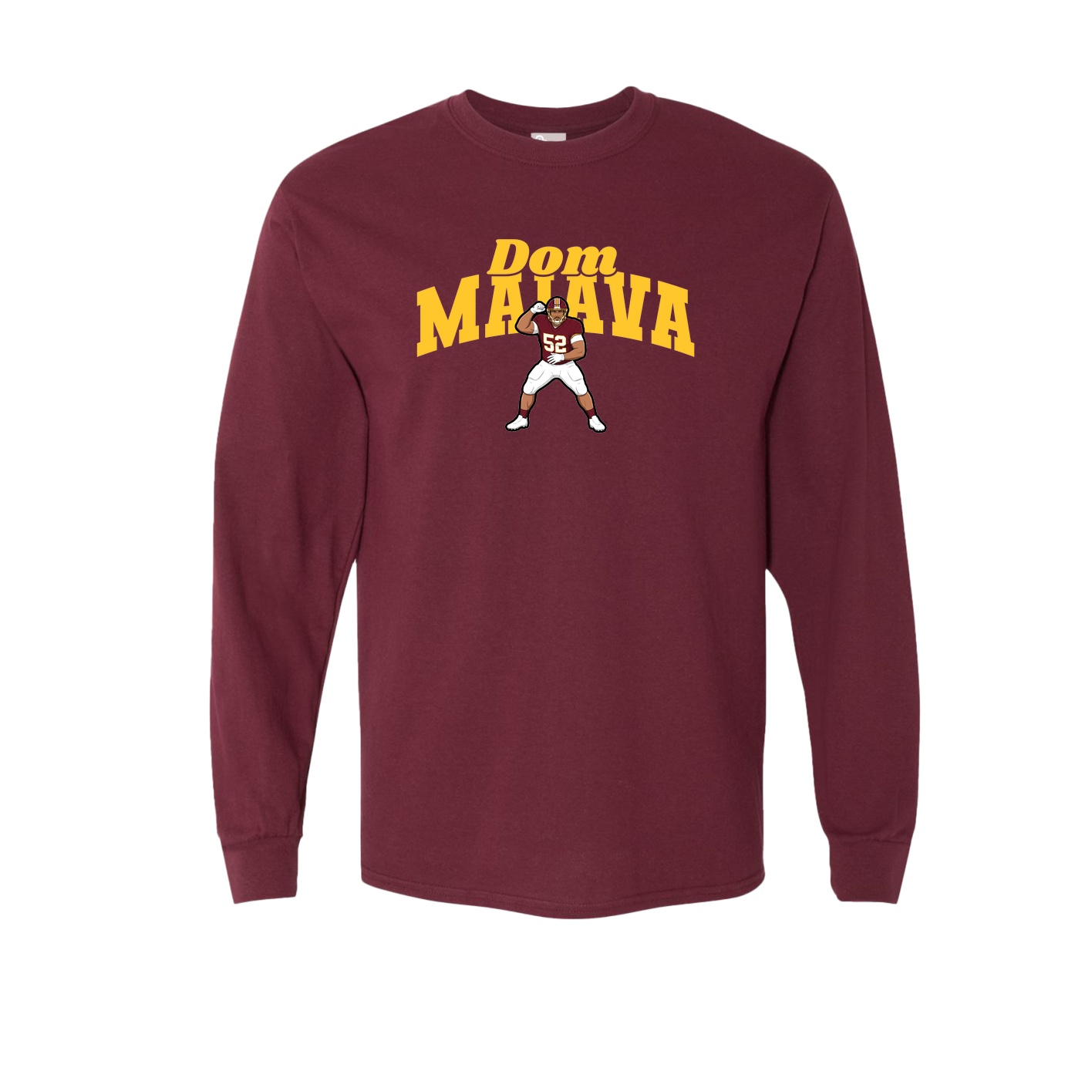 Long Sleeve Tee — Signature Arch in Maroon