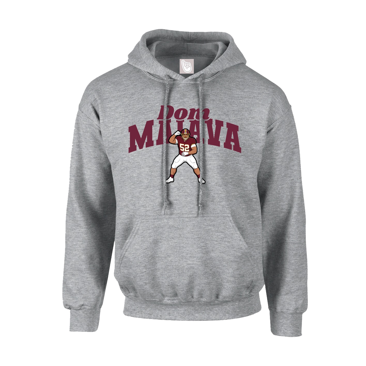 Youth Hoodie — Signature Arch in Grey