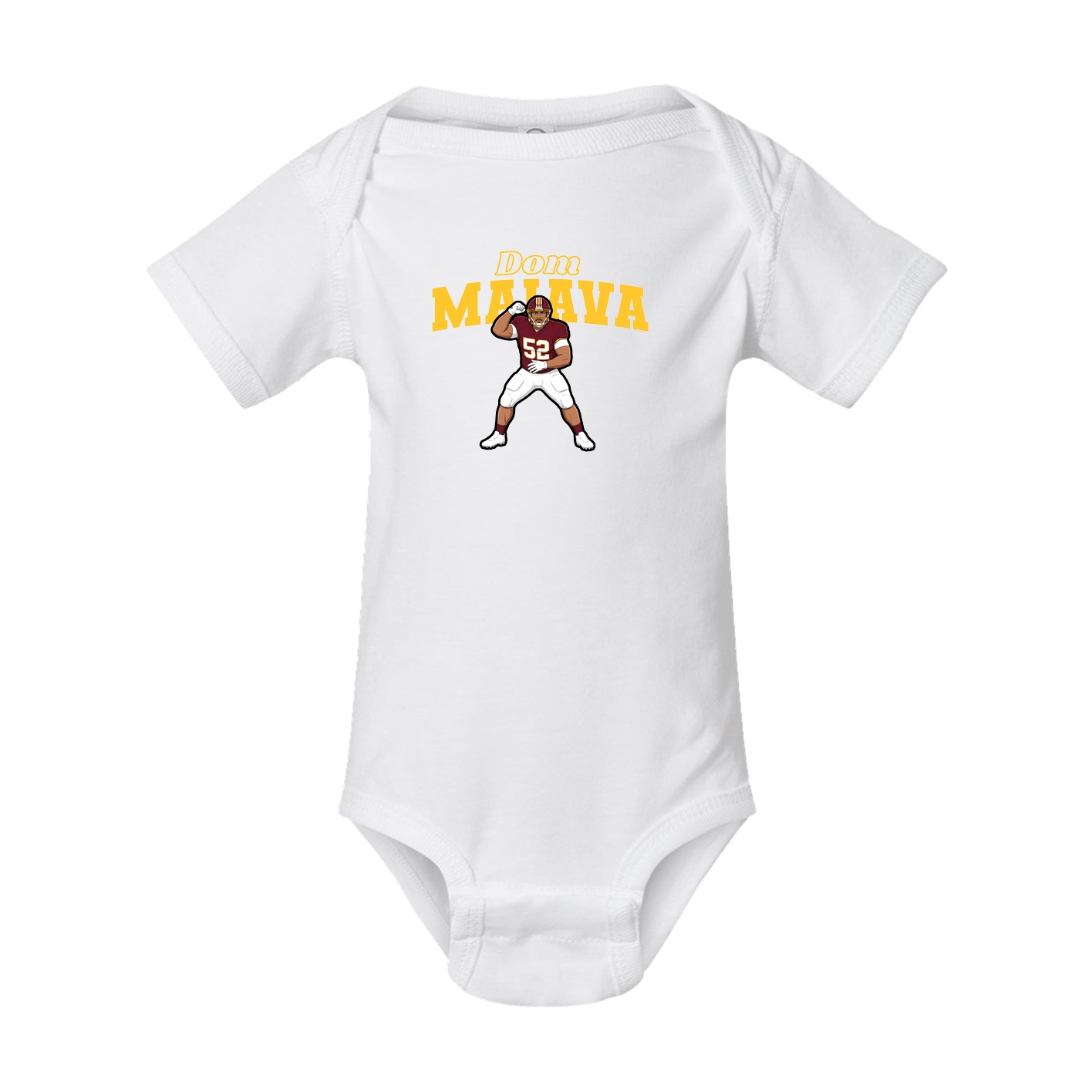 Baby Onesie — Name Arch in White