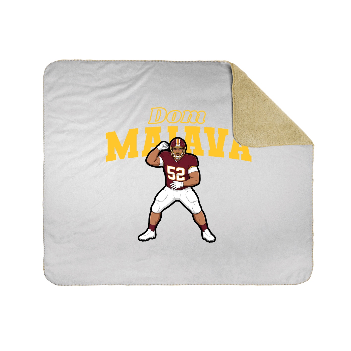 Throw Blanket — Name Arch in White