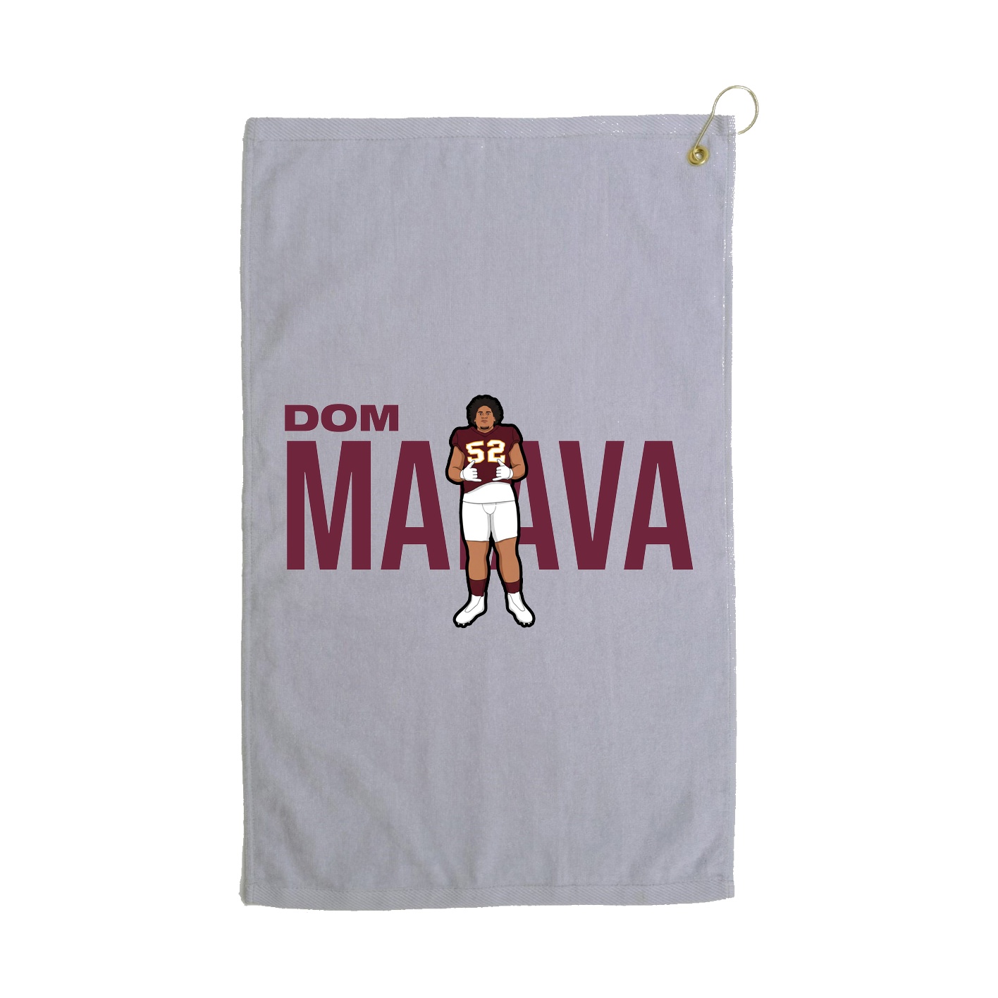 Golf Towel — Player Name in Grey
