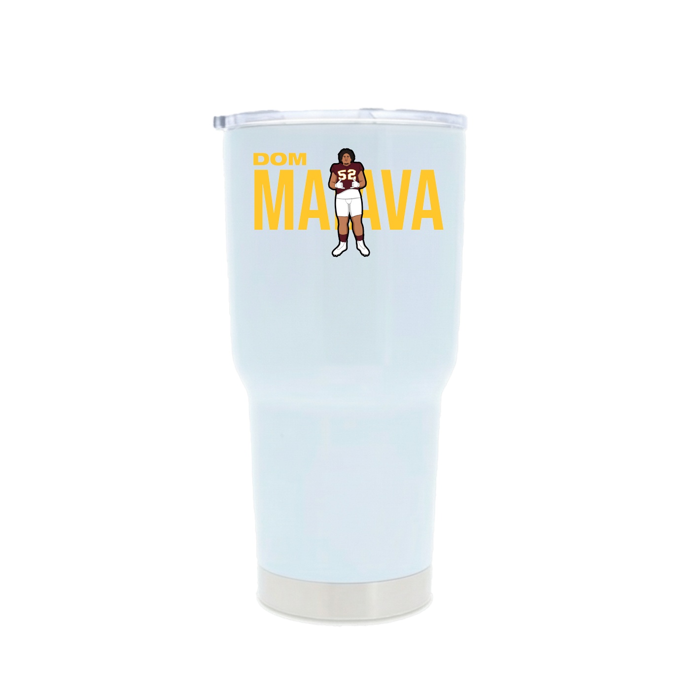 30oz Stainless Steel Tumbler — Player Name in White