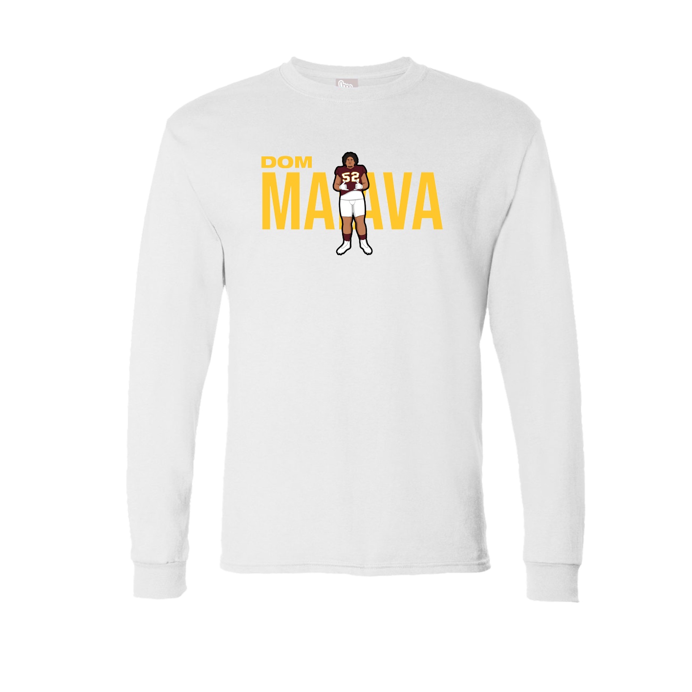 Long Sleeve Tee — Player Name in White