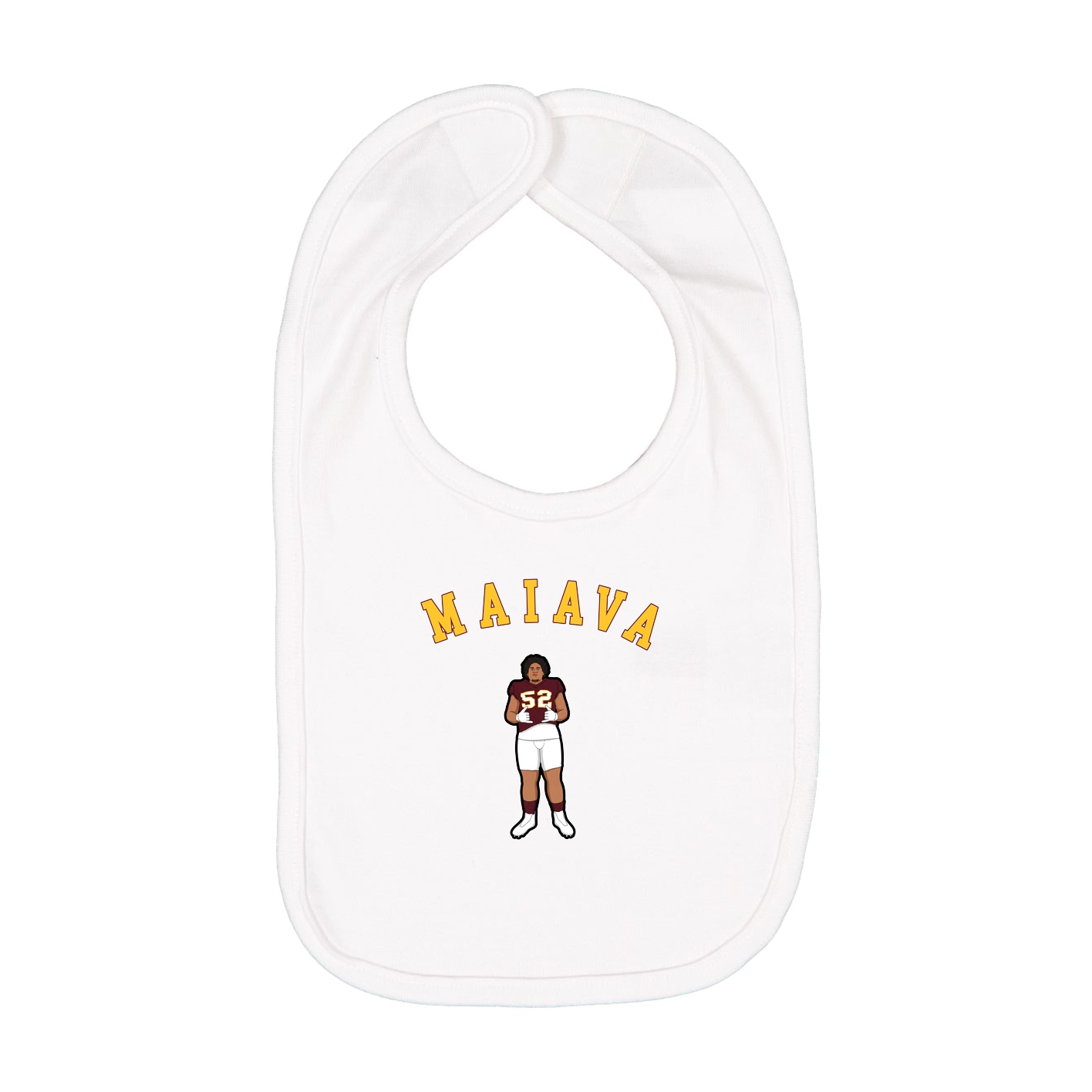Infant Bib — Shirsey Arch in White