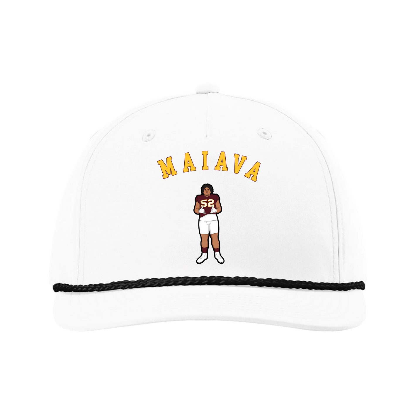 Five-Panel Classic Rope Cap — Shirsey Arch in White