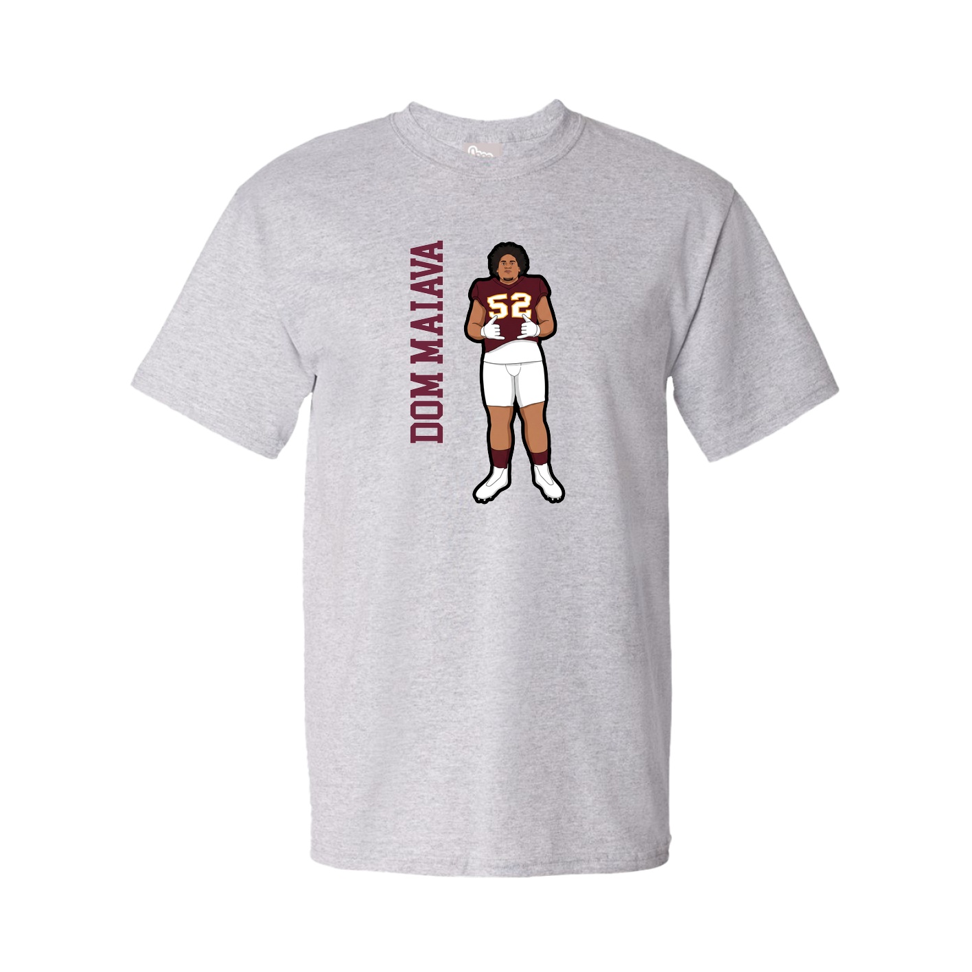 Youth Tee — Name Vertical in Grey
