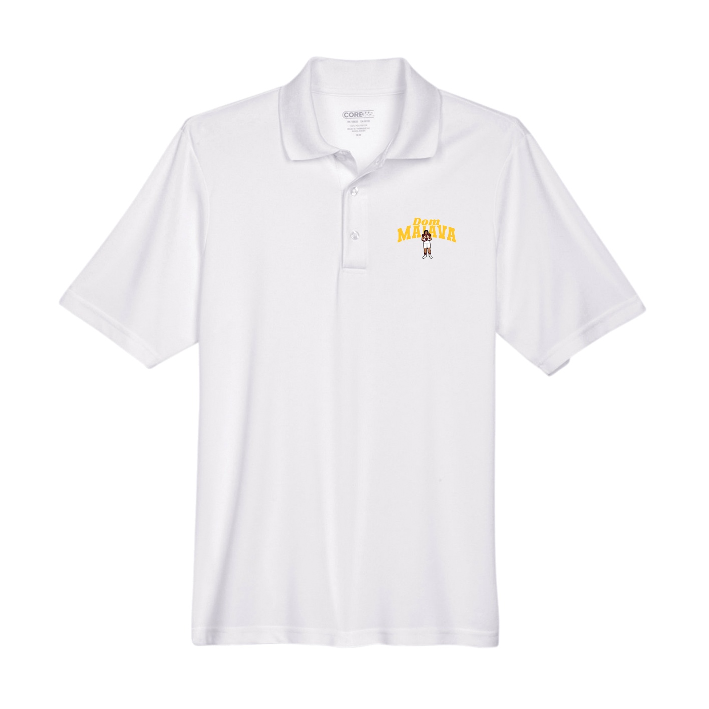 Performance Polo — Signature Arch in White