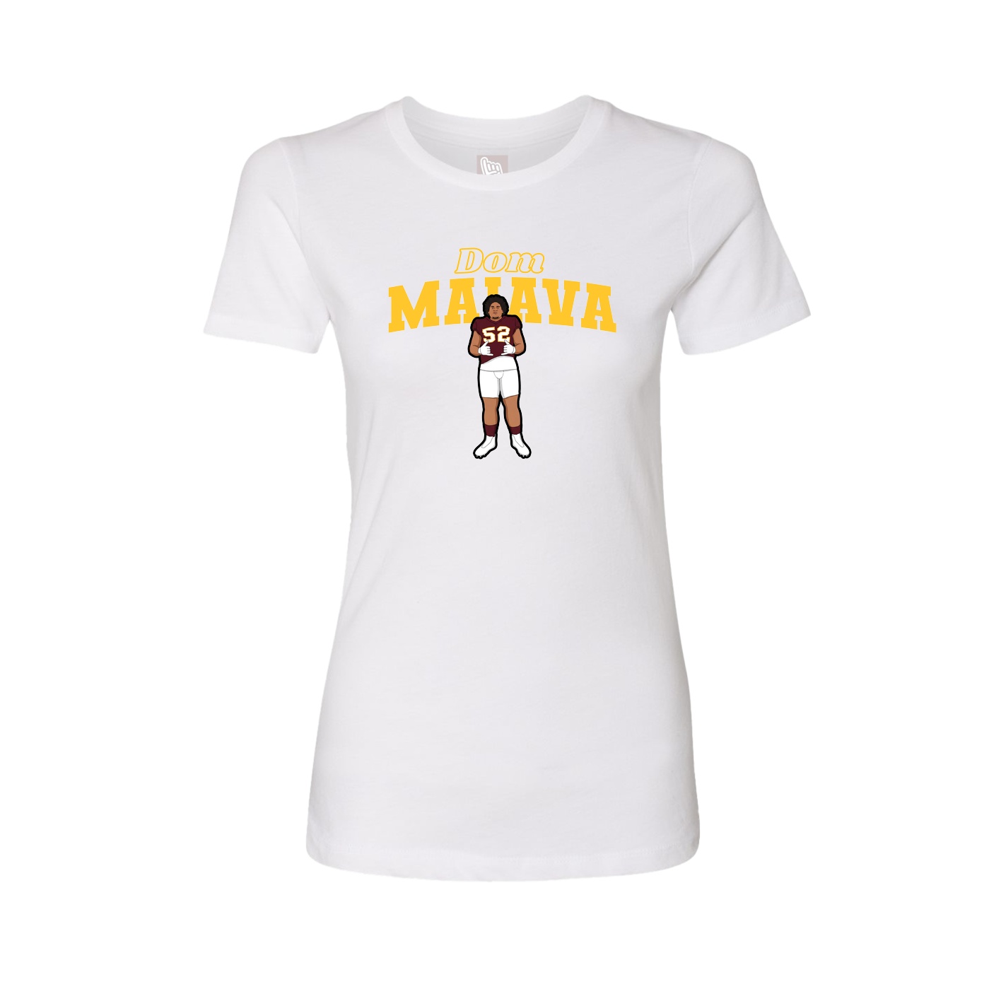 Womens Tee — Name Arch in White