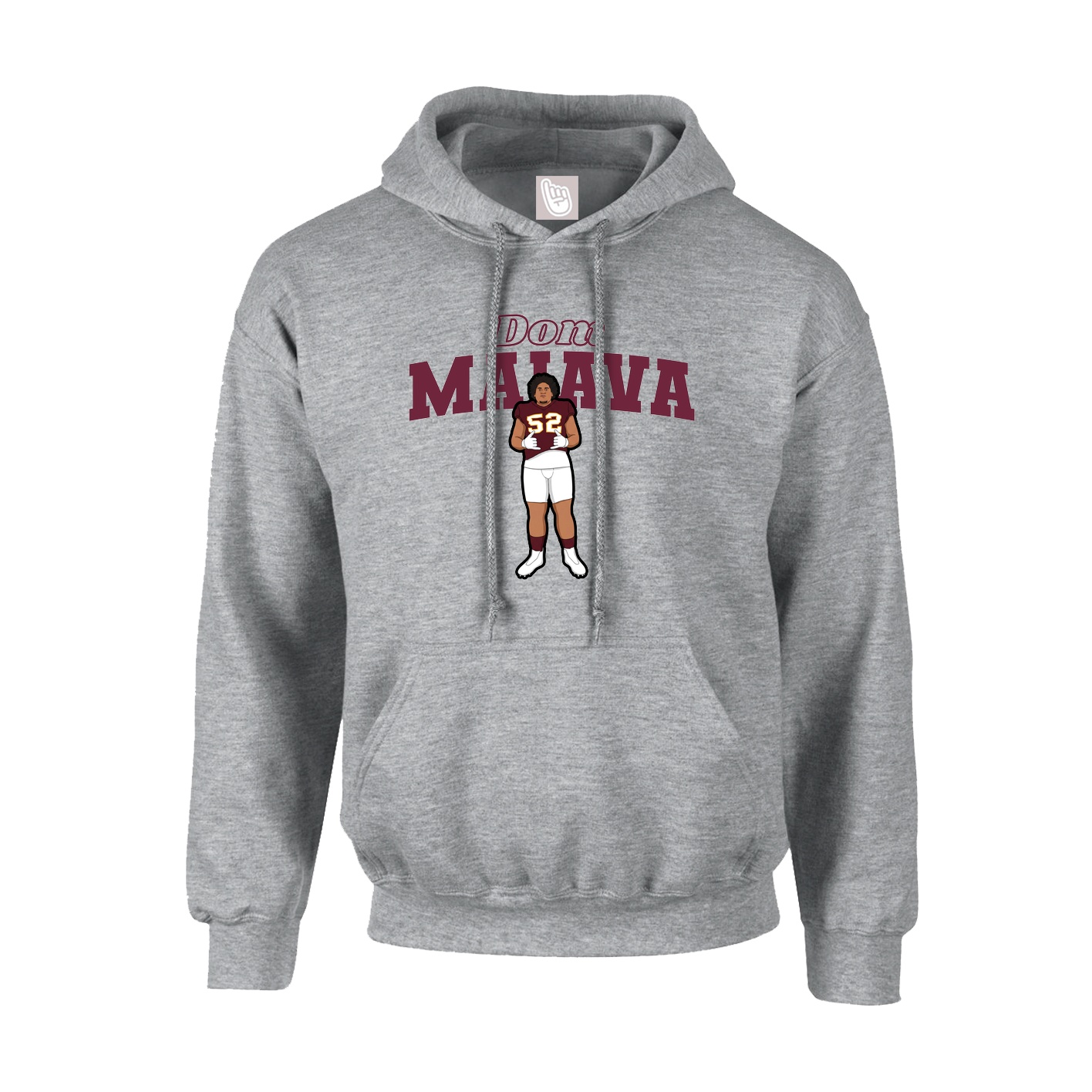 Hoodie — Name Arch in Grey