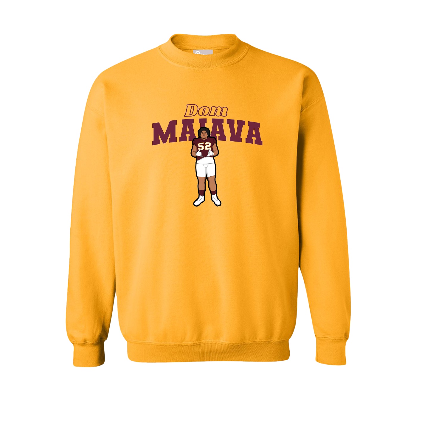 Fleece Crew — Name Arch in Gold