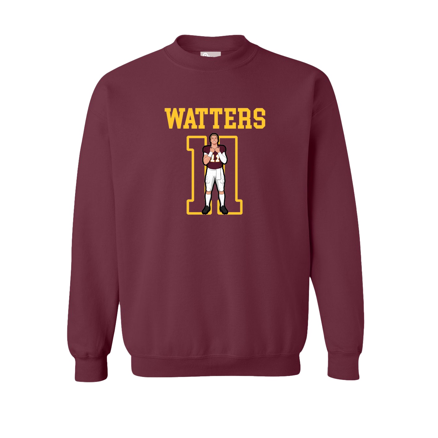 Fleece Crew — Shirsey in Maroon