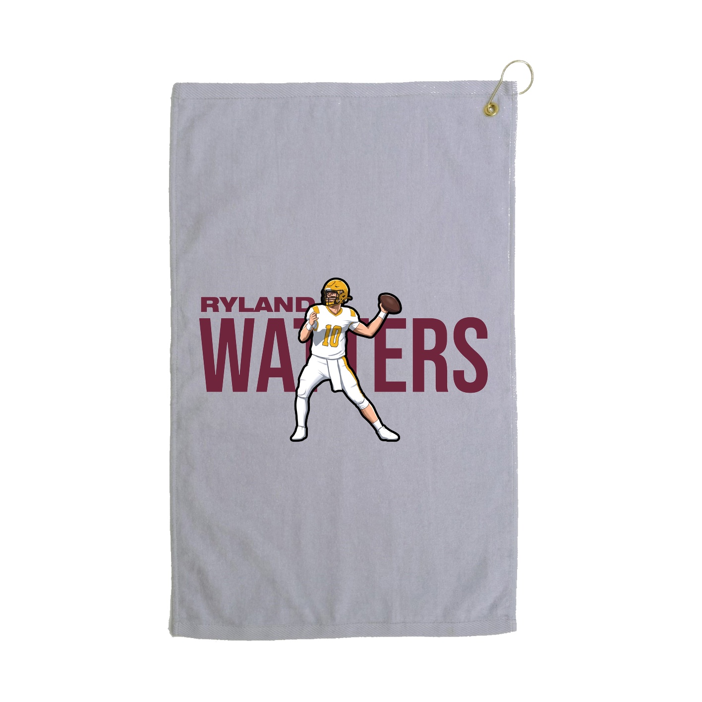 Golf Towel — Player Name in Grey