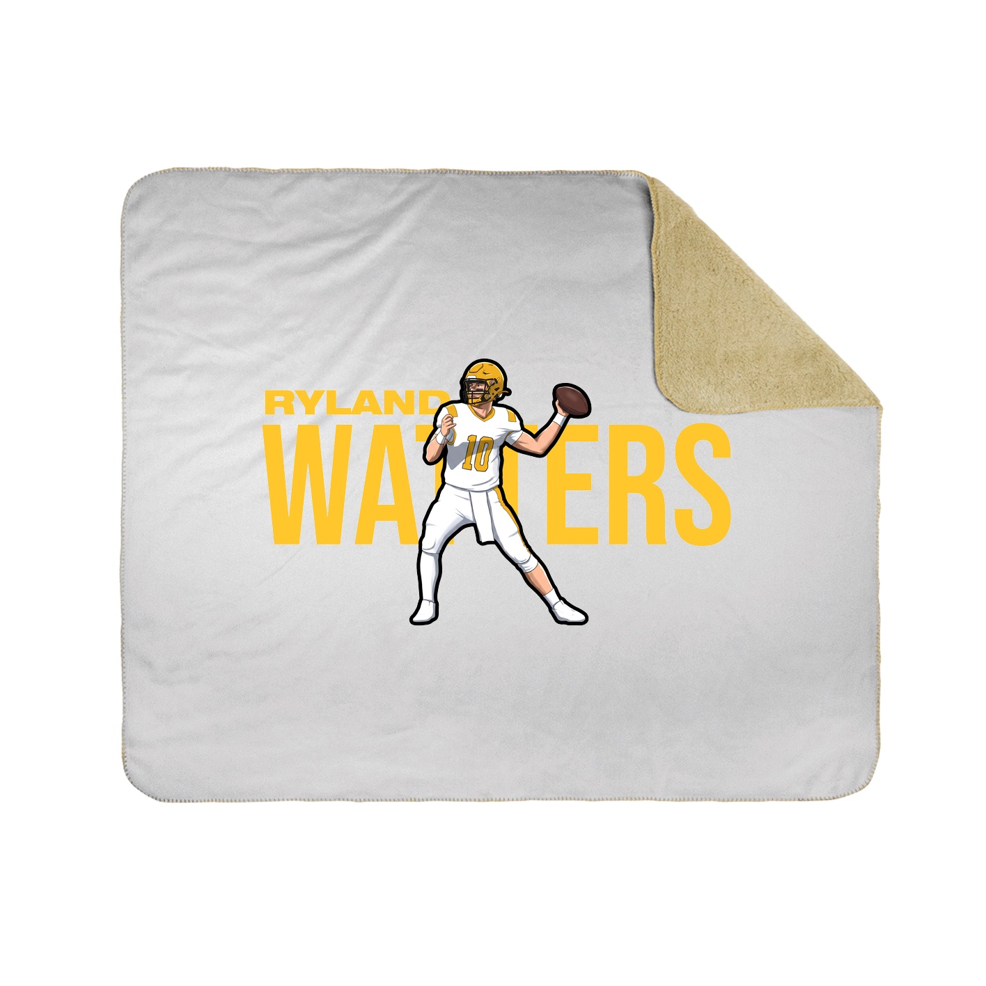 Throw Blanket — Player Name in White