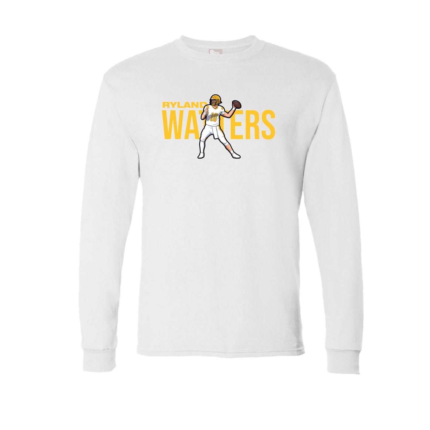 Long Sleeve Tee — Player Name in White