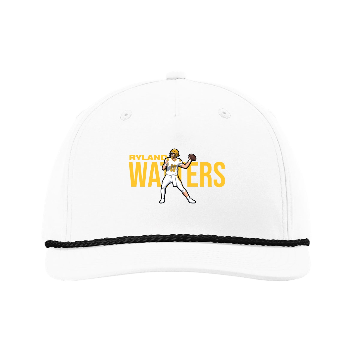 Five-Panel Classic Rope Cap — Player Name in White