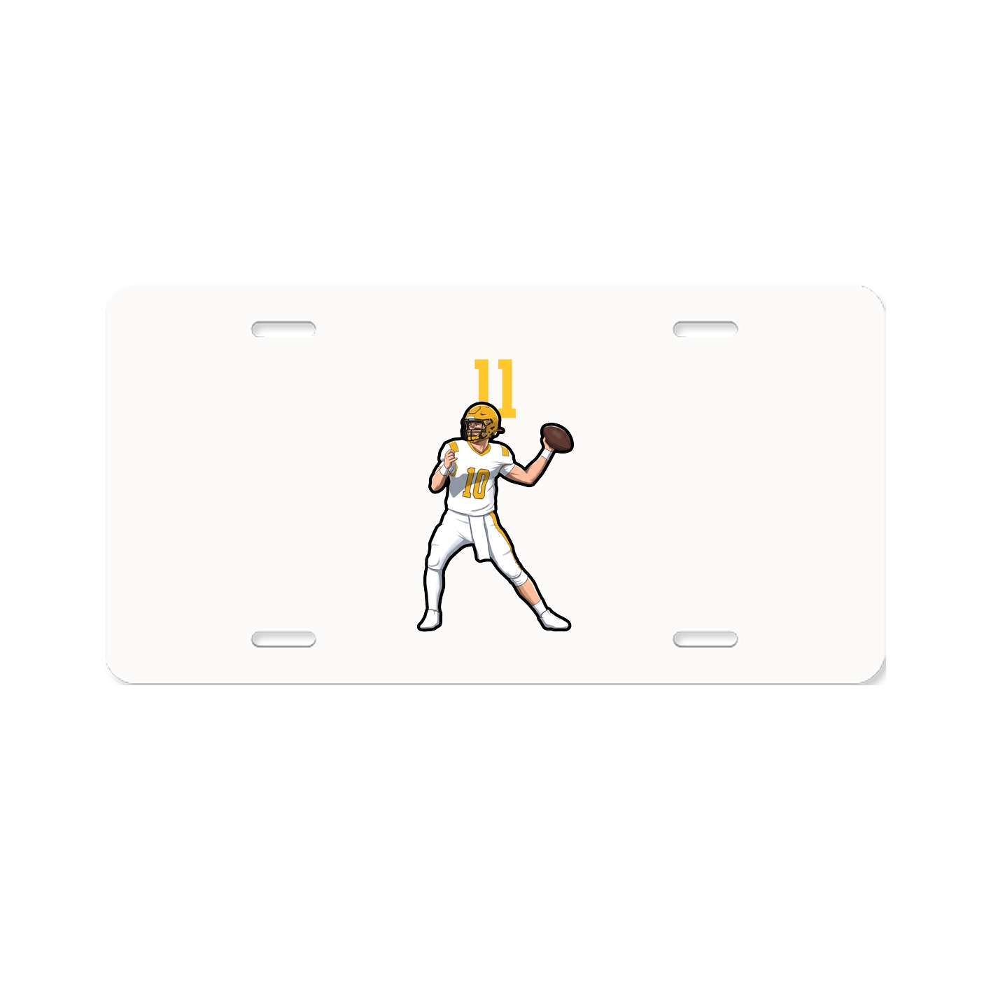 License Plate — Number Top in Classic