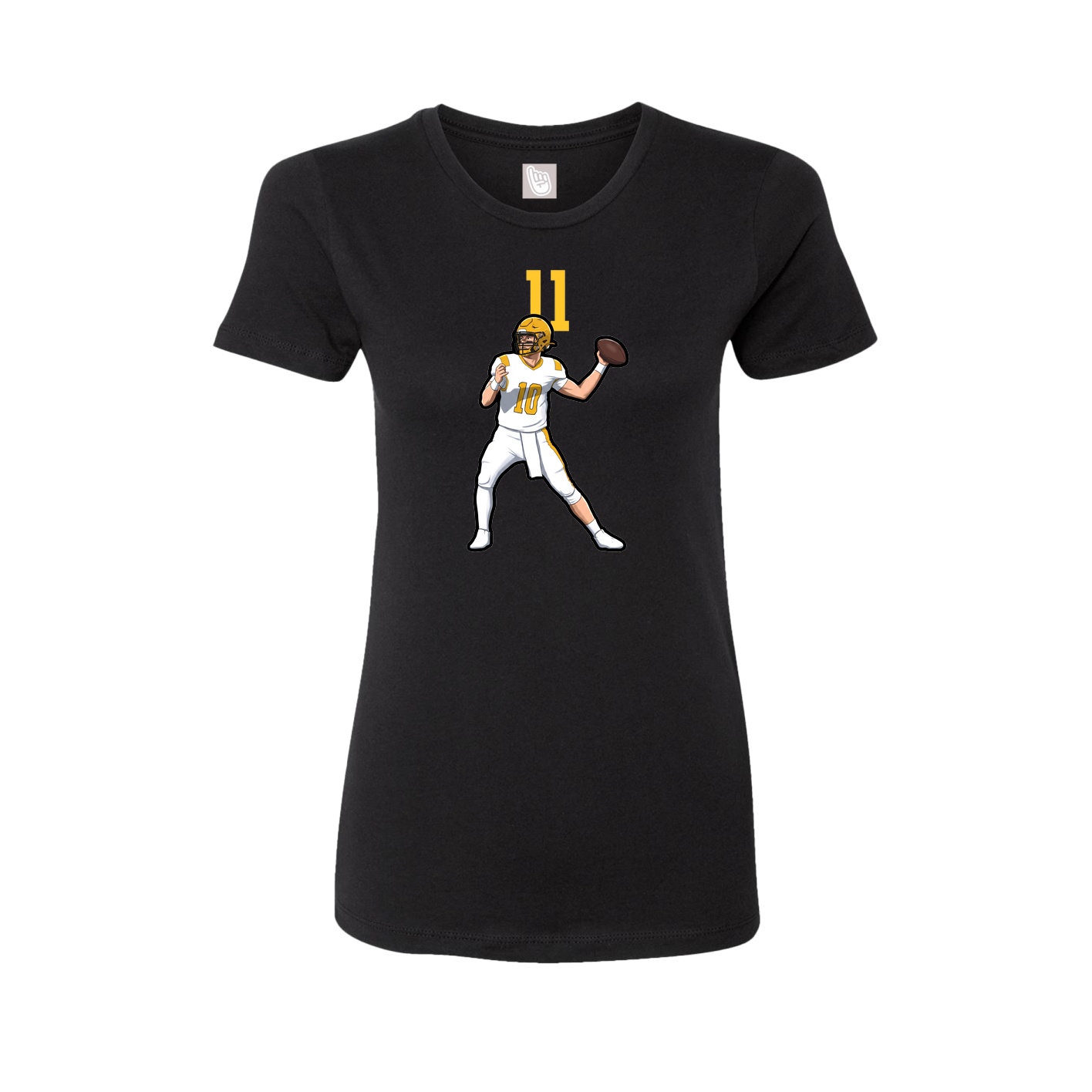 Womens Tee — Number Top in Black