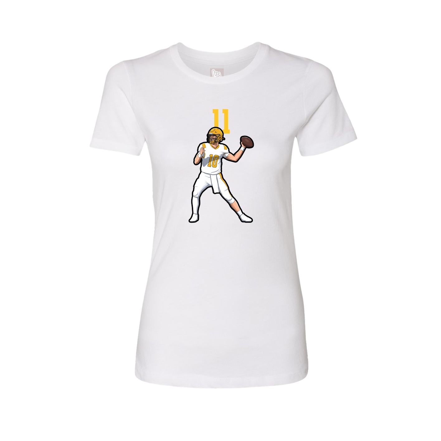 Womens Tee — Number Top in White