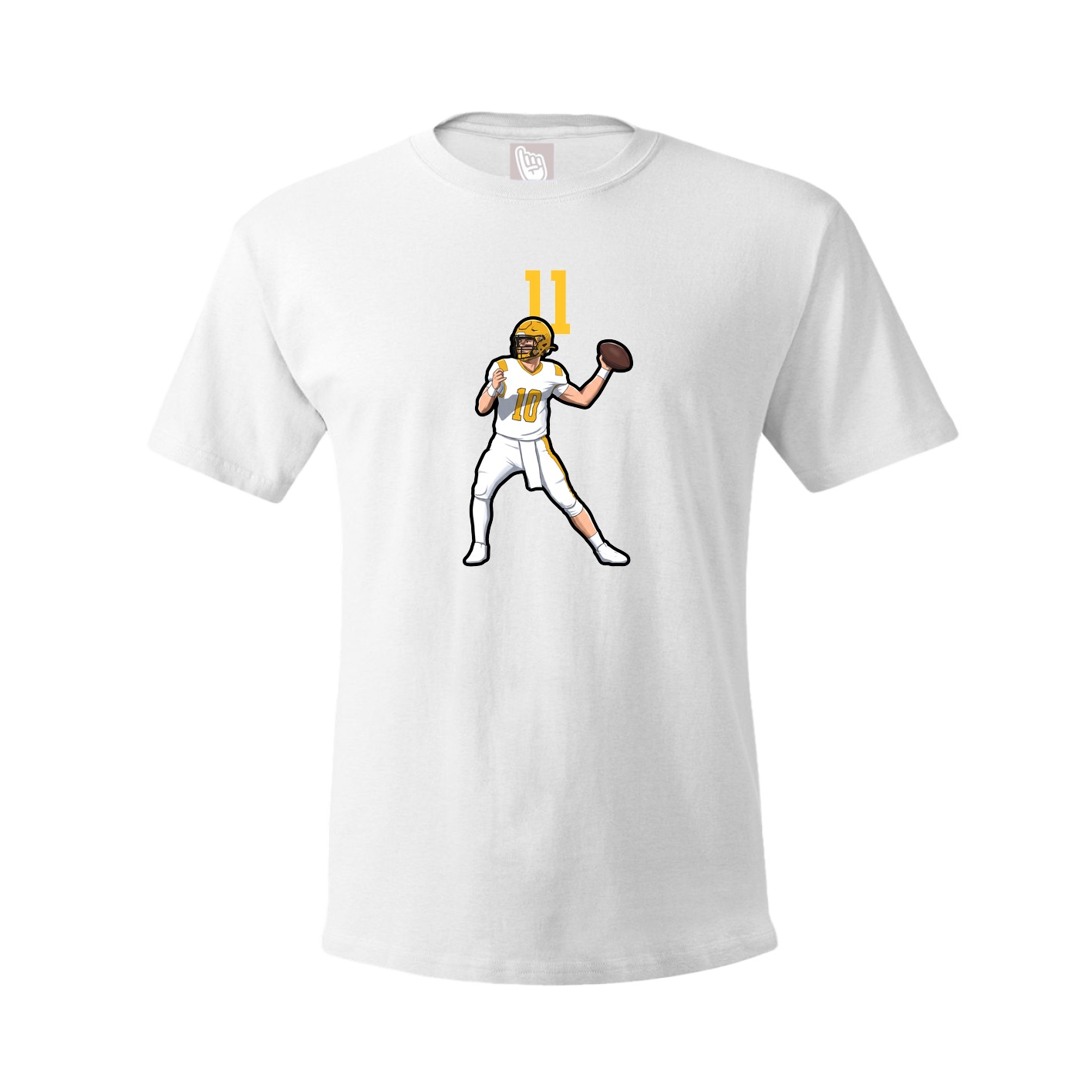 Youth Tee — Number Top in White