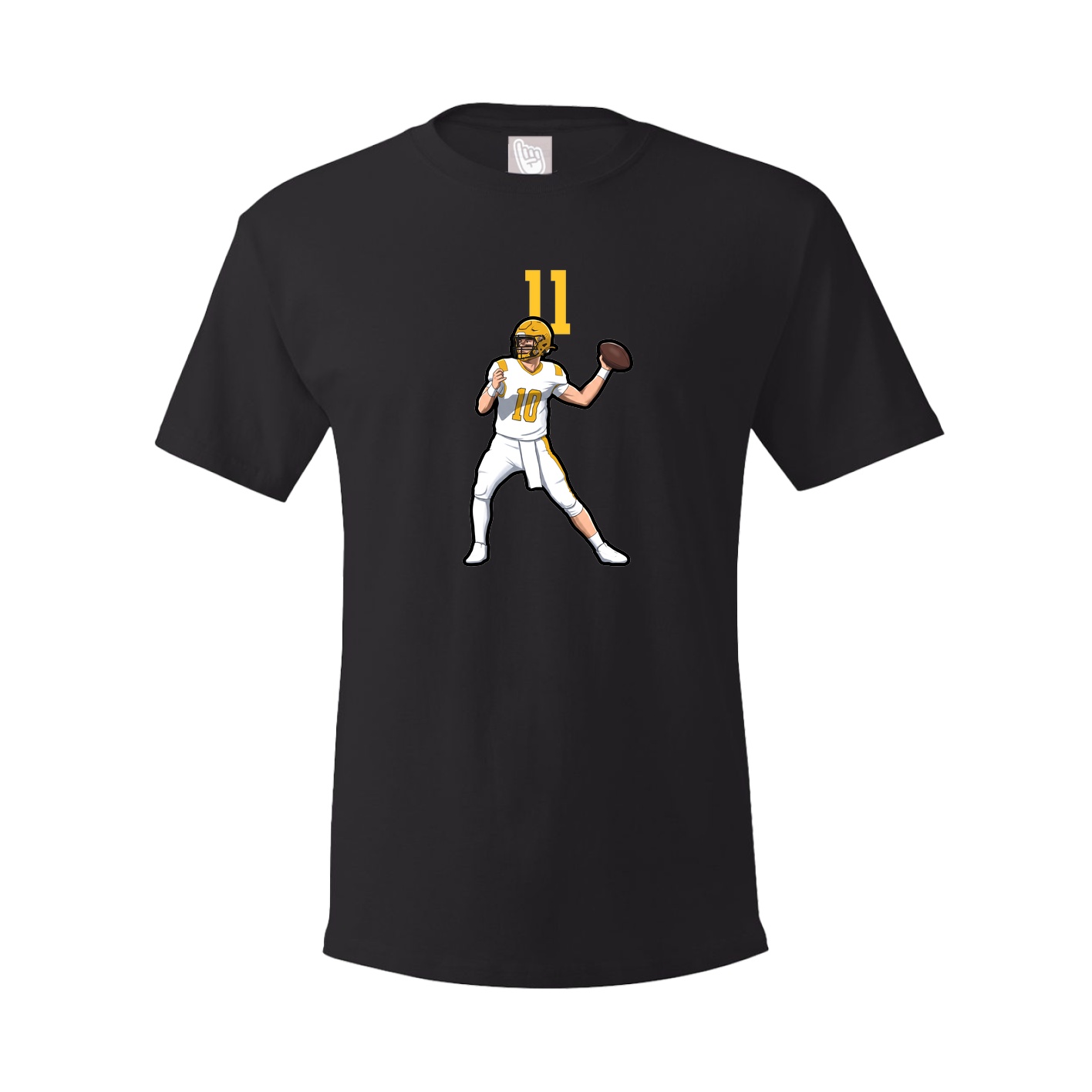 Youth Tee — Number Top in Black