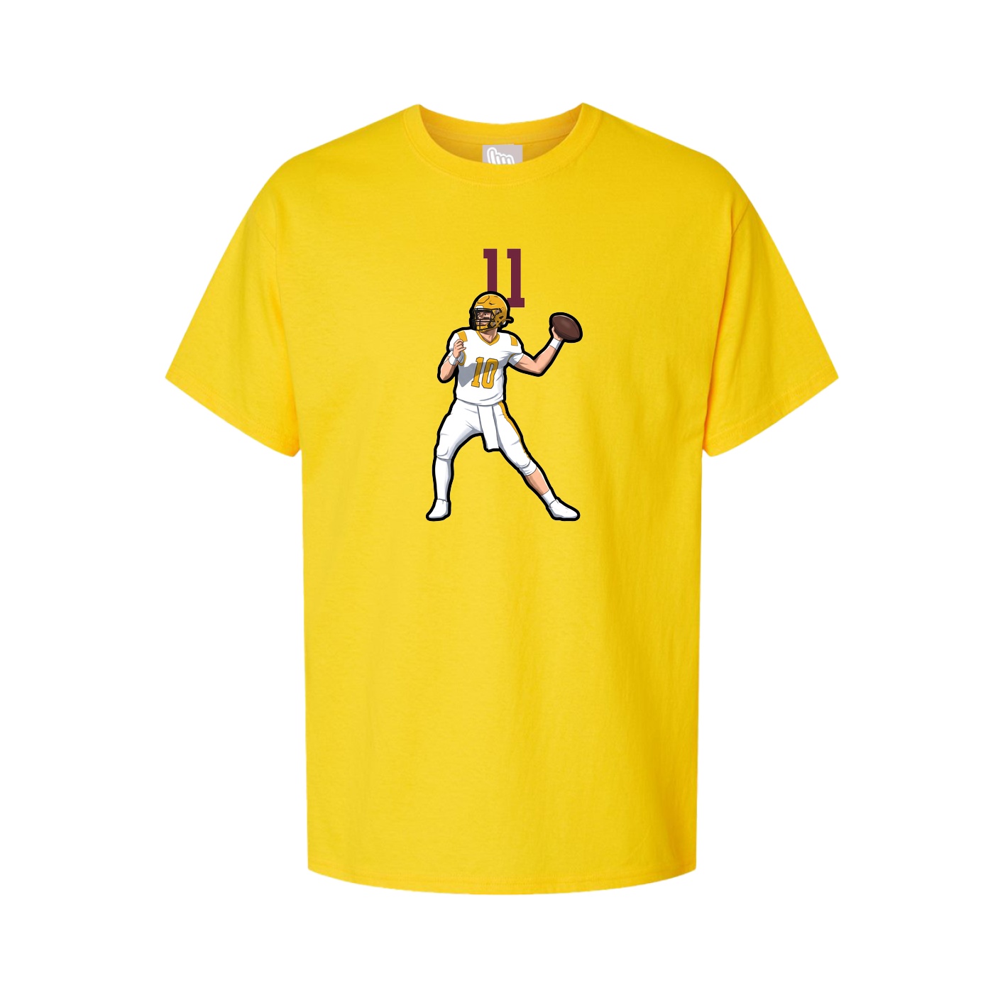 Youth Tee — Number Top in Gold