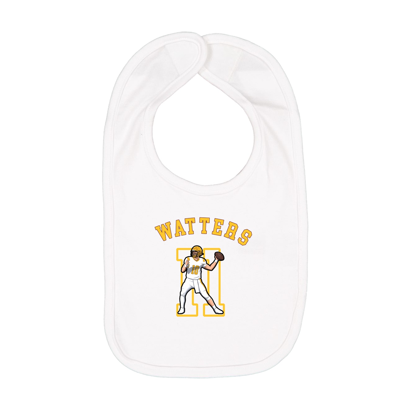 Infant Bib — Shirsey Arch in White