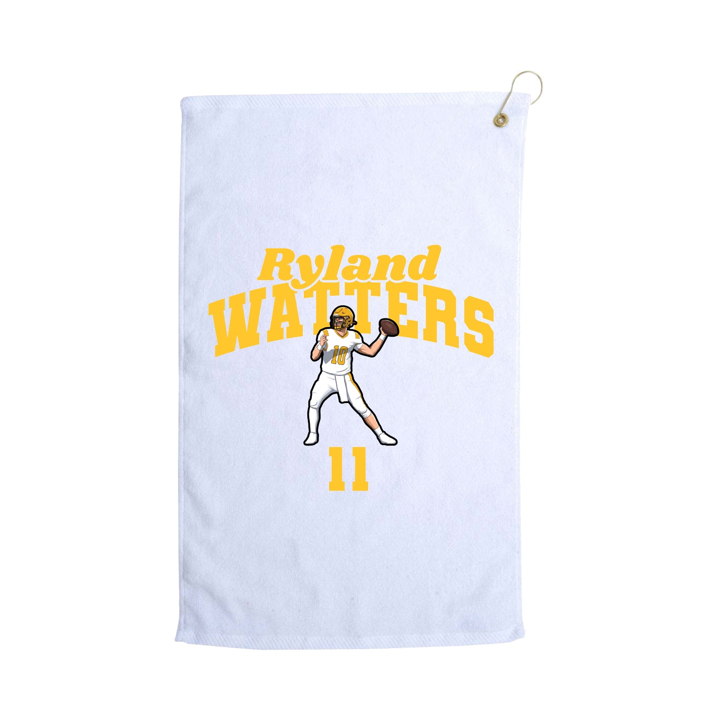 Golf Towel — Signature Arch in White