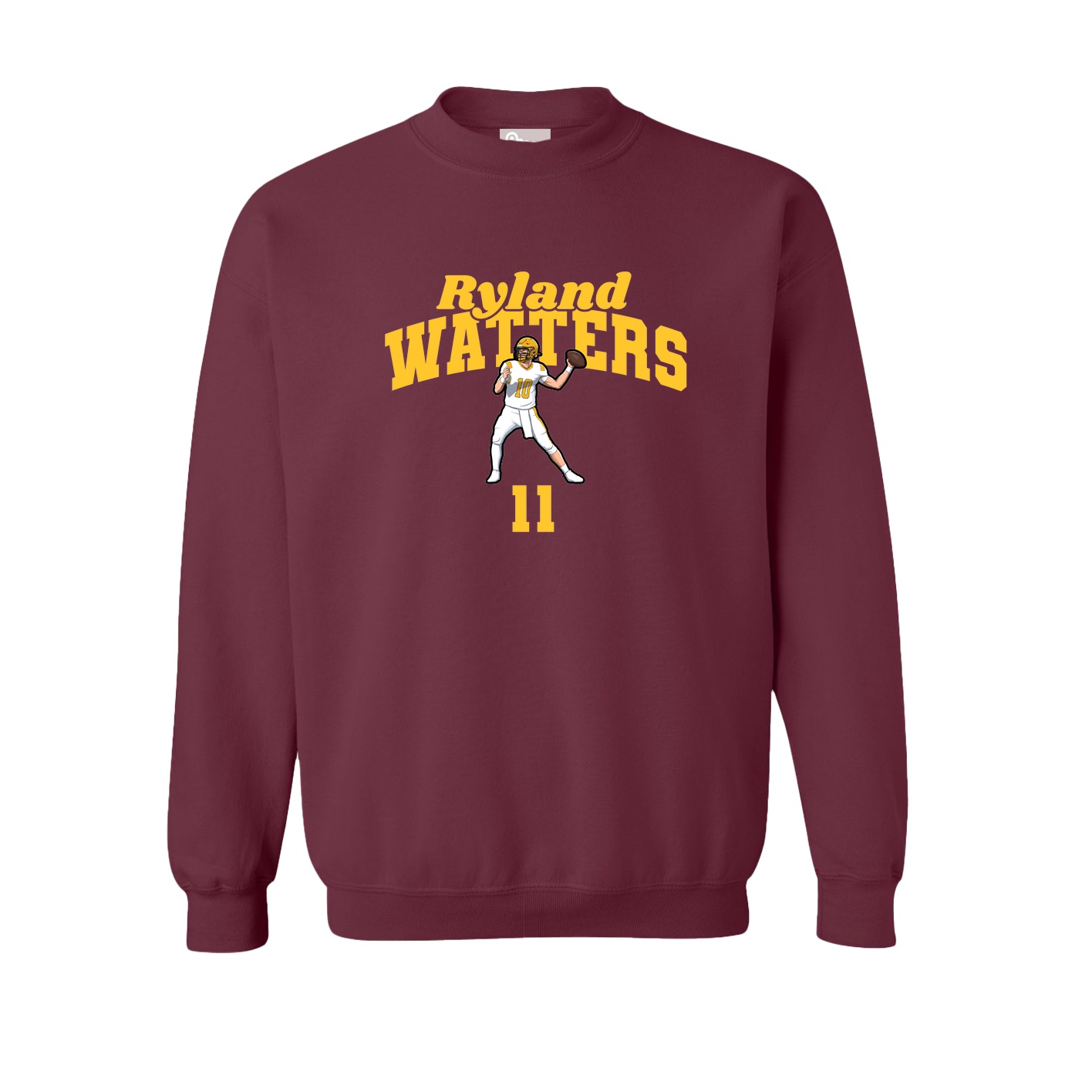 Fleece Crew — Signature Arch in Maroon