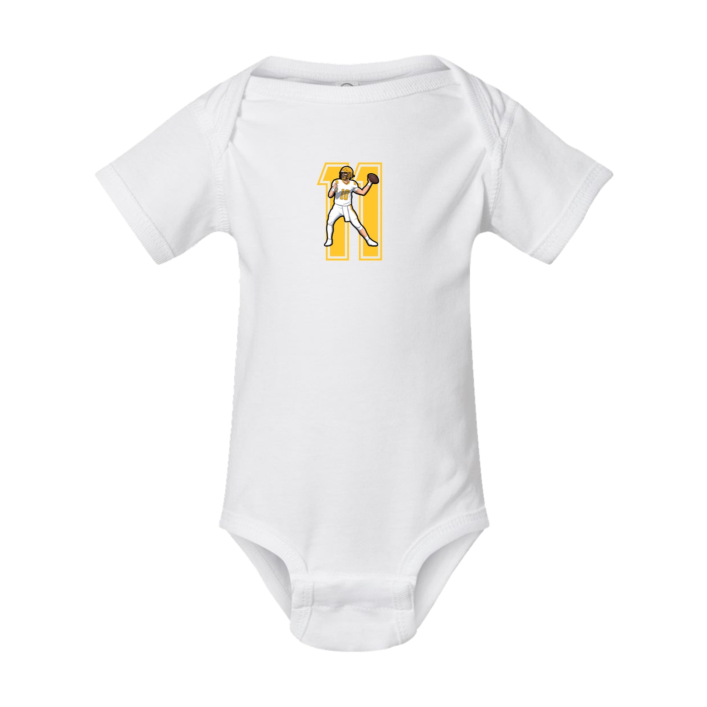 Baby Onesie — Number in White