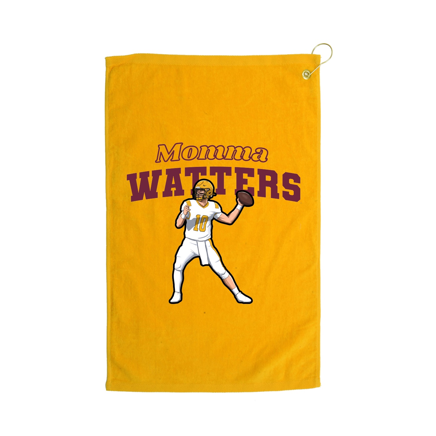 Golf Towel — Mothers Day Block in Gold