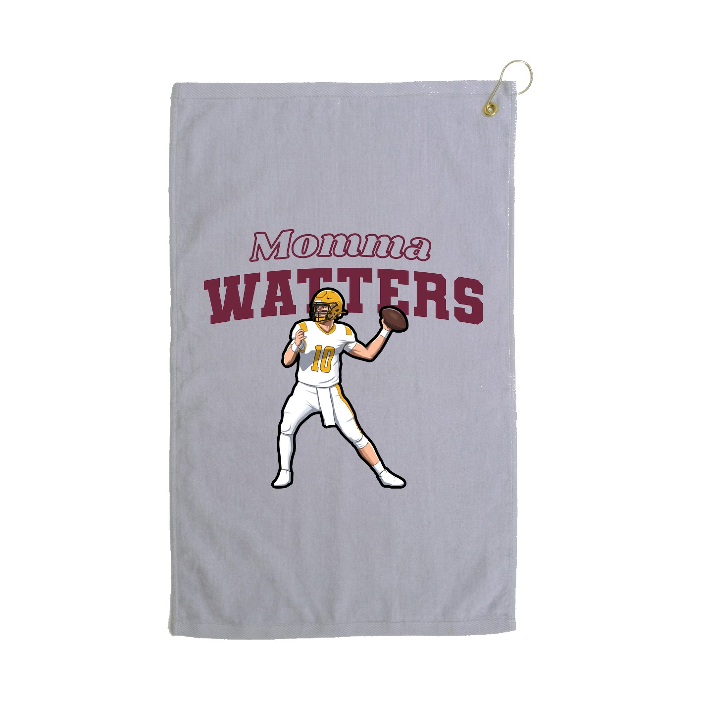 Golf Towel — Mothers Day Block in Grey