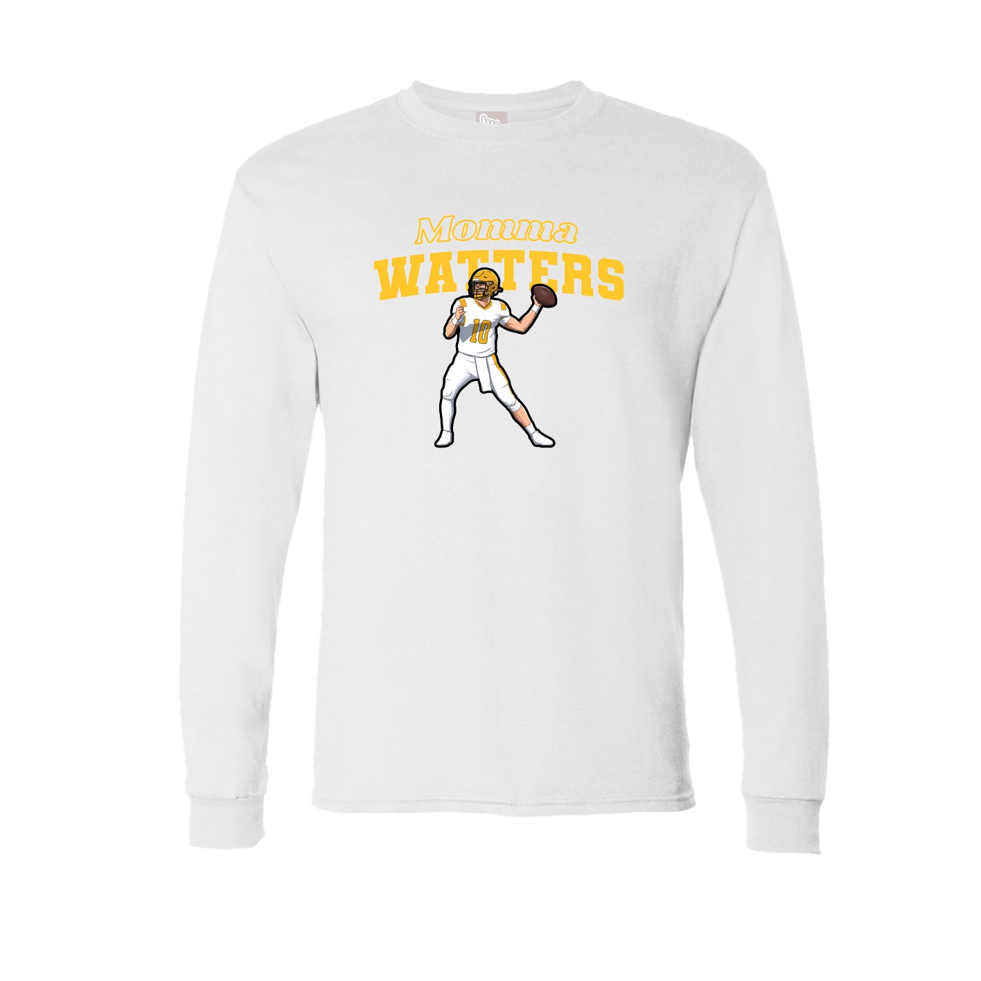 Long Sleeve Tee — Mothers Day Block in White