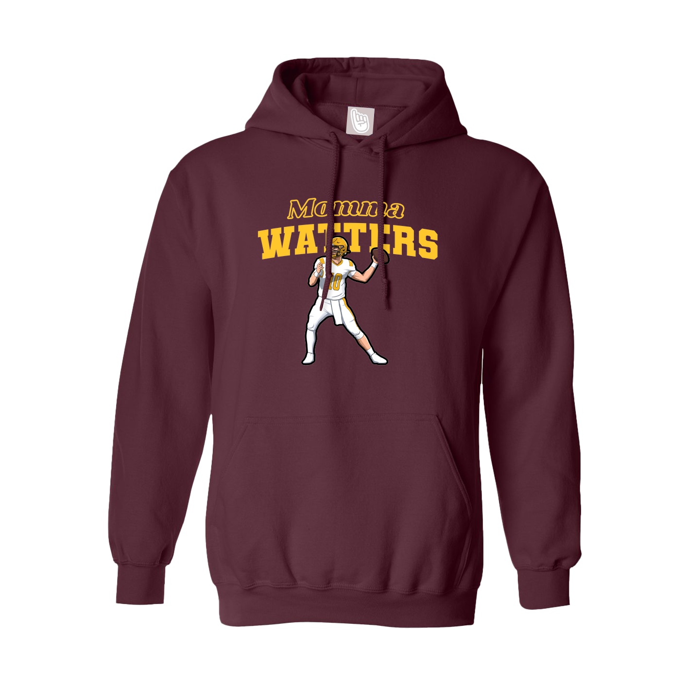 Youth Hoodie — Mothers Day Block in Maroon