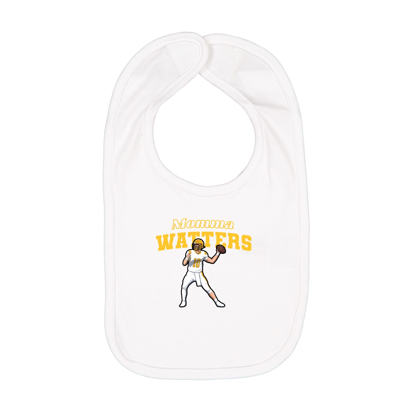 Infant Bib — Mothers Day Block in White