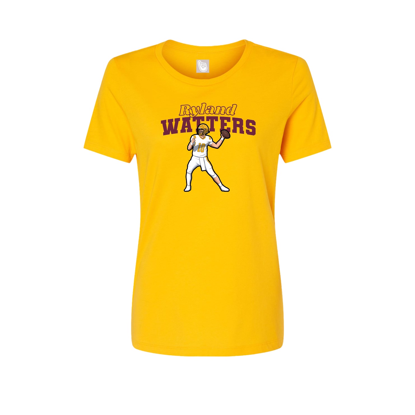 Womens Tee — Name Arch in Gold