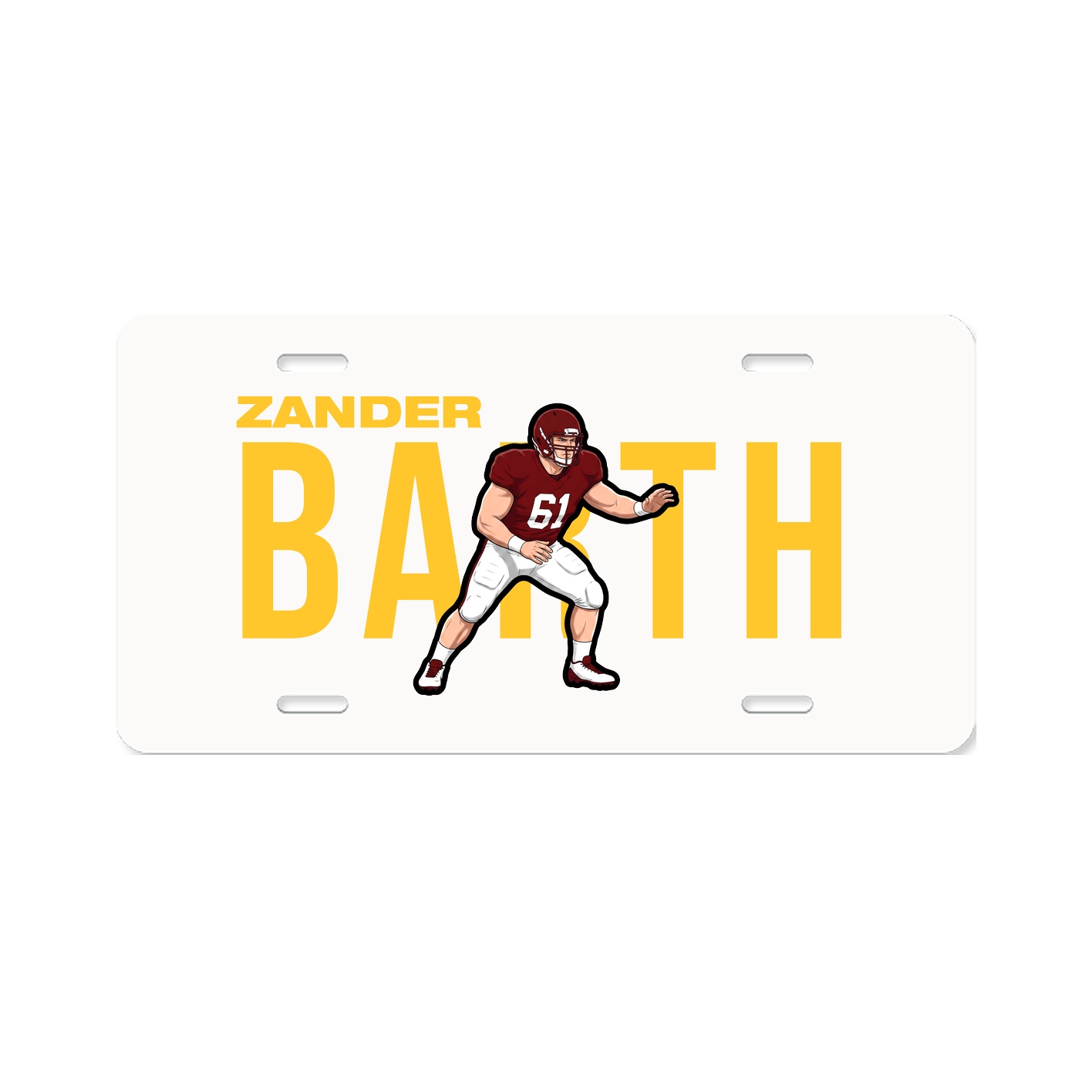 License Plate — Player Name in Classic