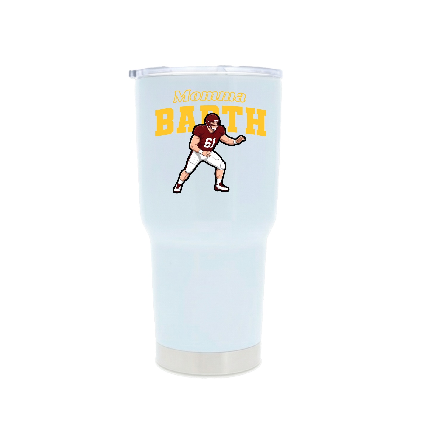 30oz Stainless Steel Tumbler — Mothers Day Block in White