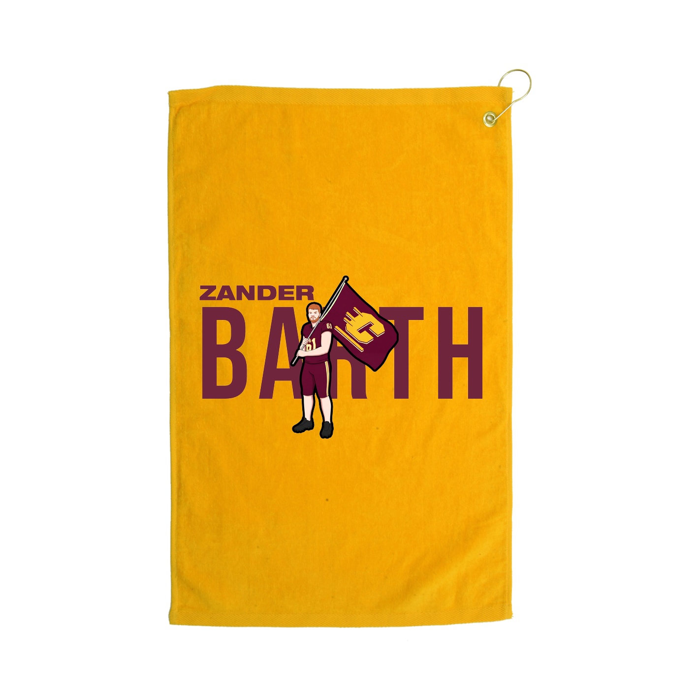 Golf Towel — Player Name in Gold