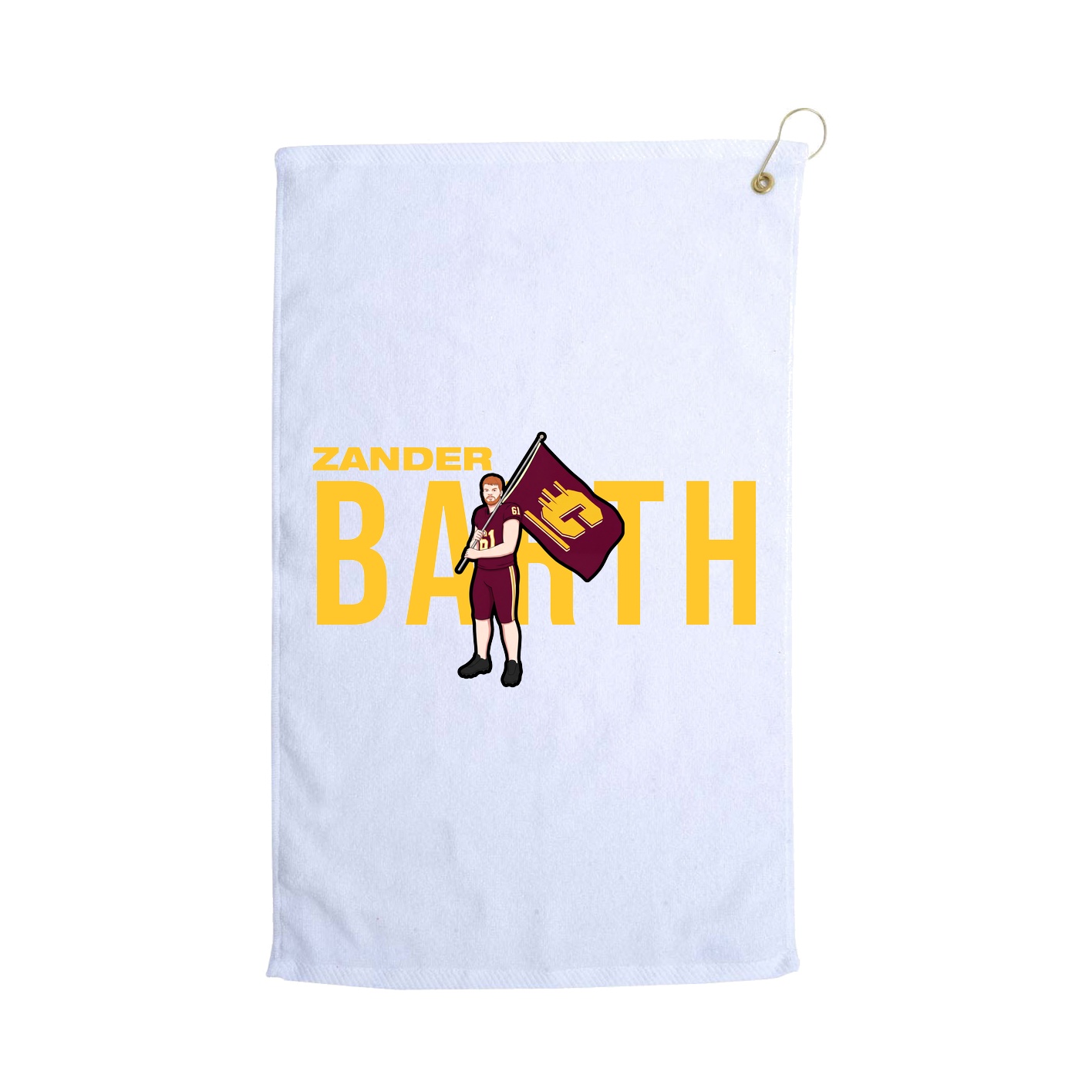 Golf Towel — Player Name in White